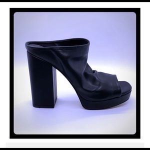 Love these shoes! Gently used Madden Girl black peep toe platform shoes